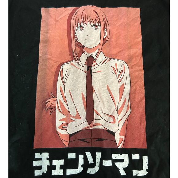 CHAINSAW MAN Makima Graphic Tee NEW Anime Black Short Sleeve Size L - Picture 1 of 6